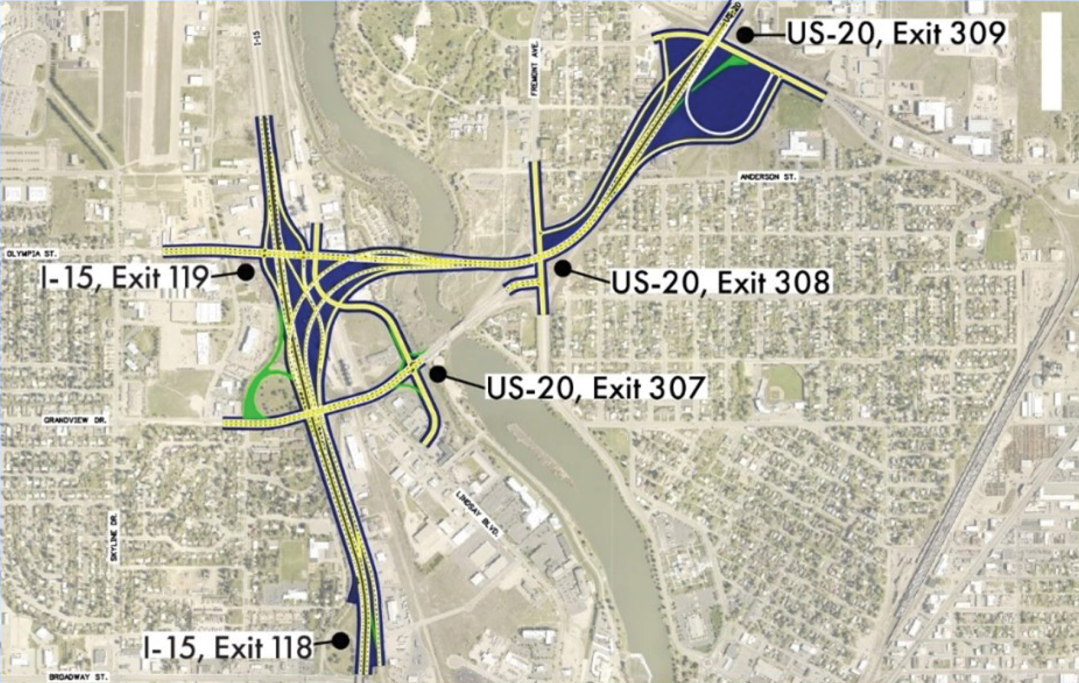 Map of alternative E3 from previous public meeting.