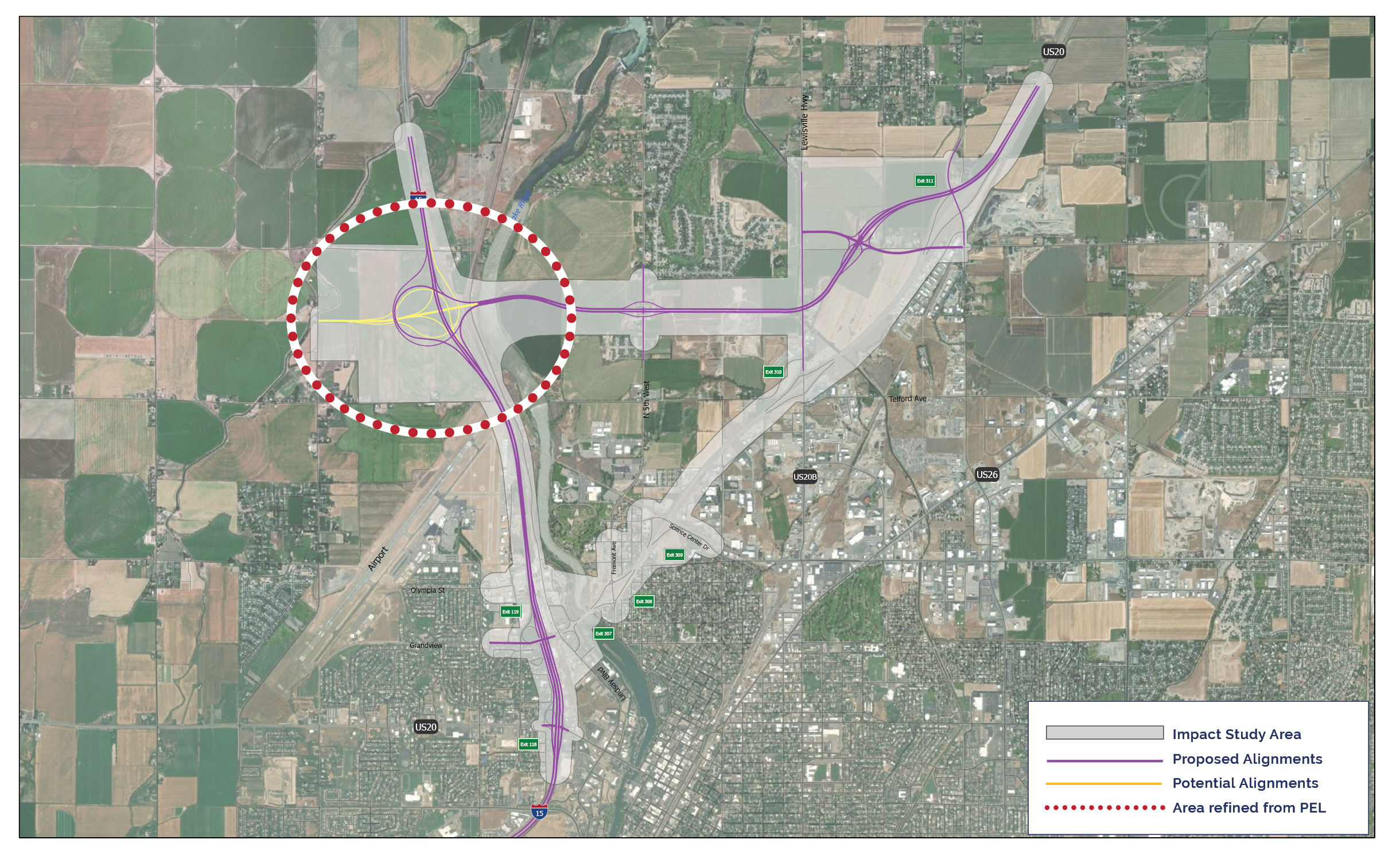 Map of updated alternative H2.